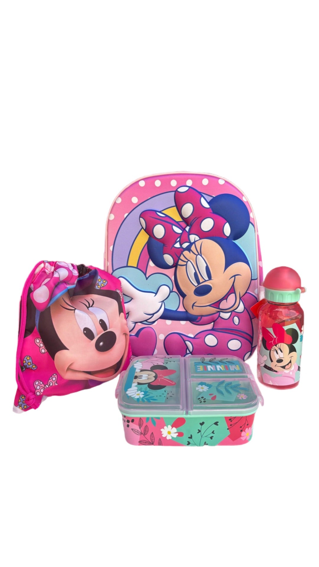 Mochila Minnie 3D, y accesorios