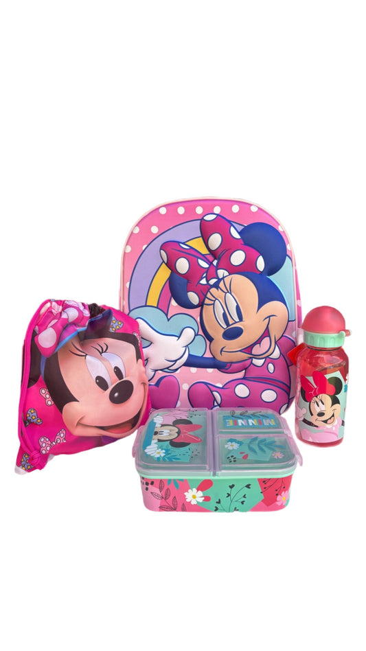 Mochila Minnie 3D, y accesorios