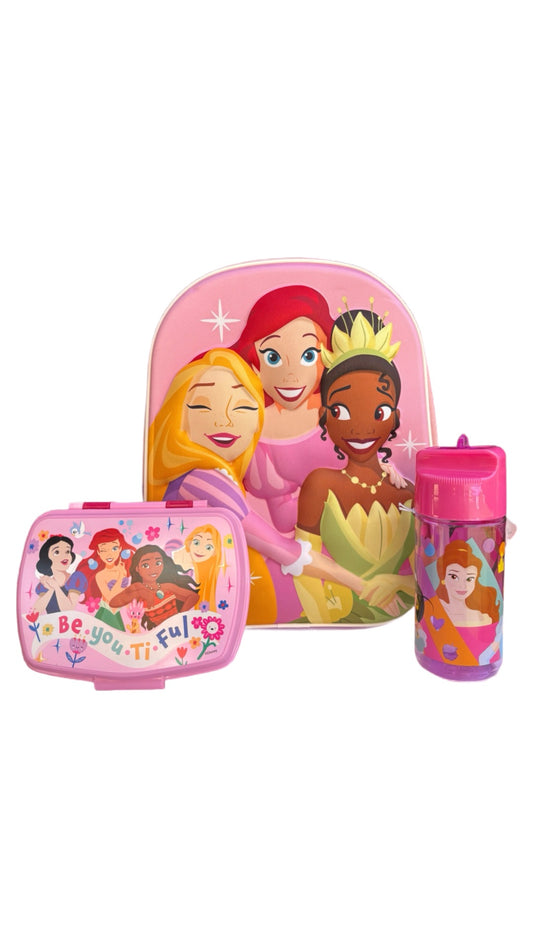 Mochila princesas 3D y accesorios