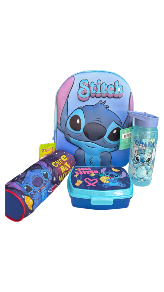 Mochila Stitch 3D y accesorios